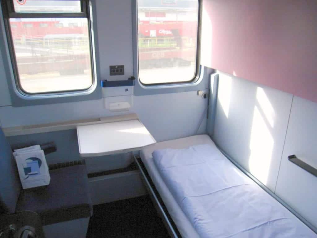 My sleeping compartment aboard the Dacia Express.