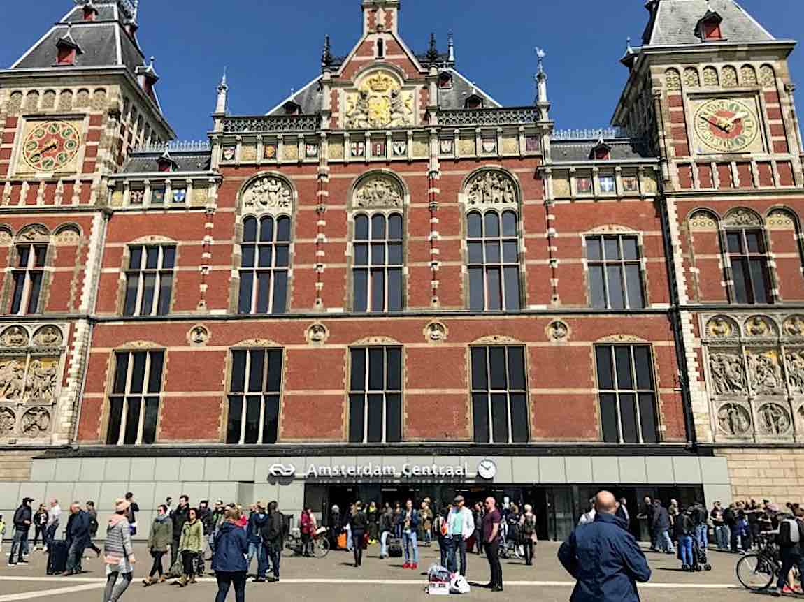 Amsterdam Centraal Station for the train to Luxembourg.