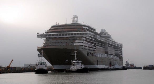 MSC Divina floats out from drydock