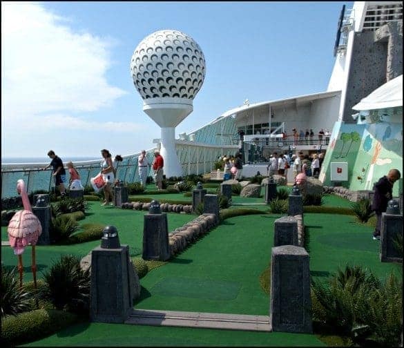 Royal Caribbean Mini Golf Course aboard Voyager of the Seas Photo credit: Sherry Laskin