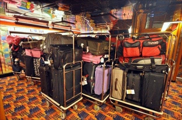 Carnival Ecstasy luggage arrival