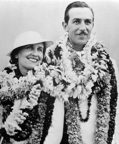 Walt and Lillian Disney arrive in Honolulu 1963
