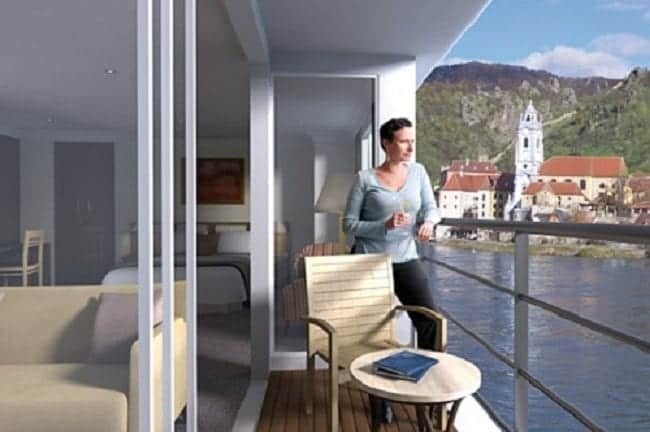 AmaWaterways AmaCerto stateroom with twin balconies 