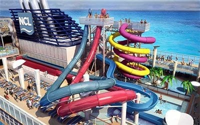 Norwegian Cruise Line Norwegian Breakaway Aquapark.