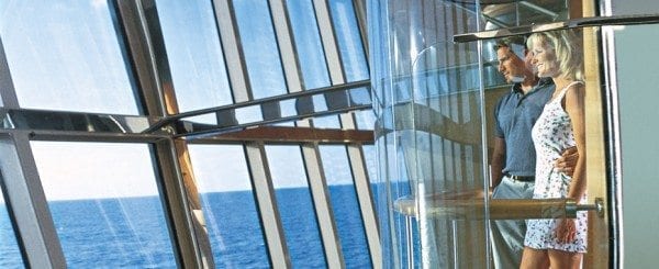 Royal Caribbean Brilliance of the Seas glass elevators