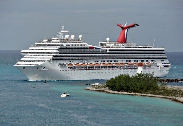 Carnival Cruise Ship in Nassau harbor