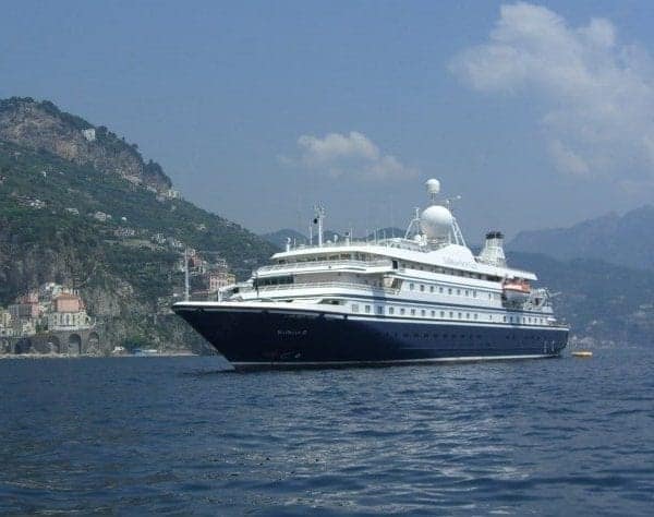 SeaDream II off the Amalfi Coast