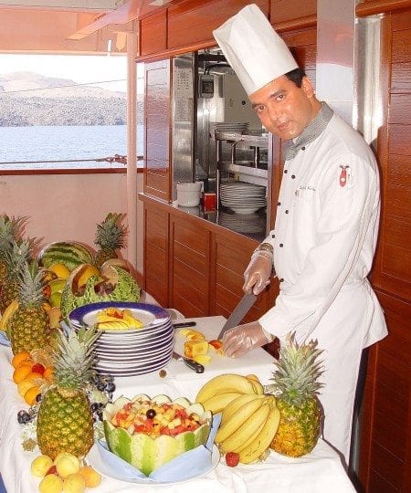 SeaDream Yacht Club Corporate Chef Sudesh Kishore at work