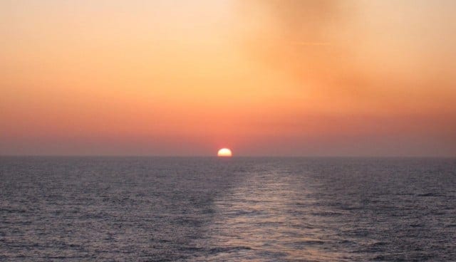 Sunset in the Med aboard the MSC Splendida