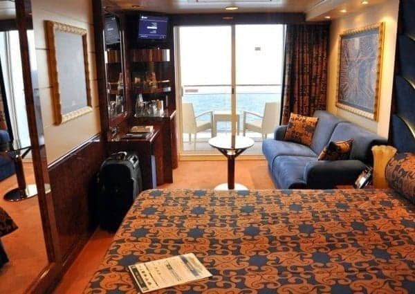 A luxurious Yacht Club suite aboard the MSC Splendida