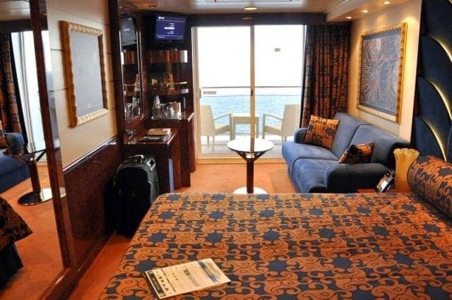 A luxurious Yacht Club suite aboard the MSC Splendida