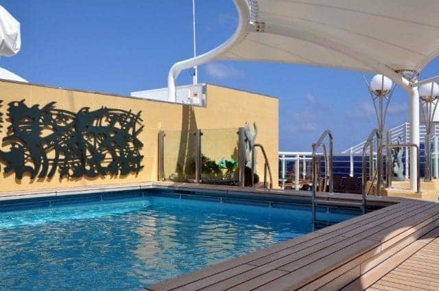 The exclusive One Pool deck area aboard the MSC Splendida