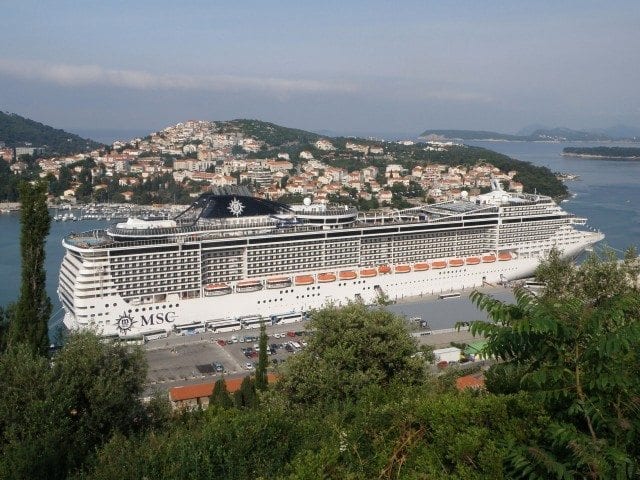 MSC Divina at the port in Dubrovnik