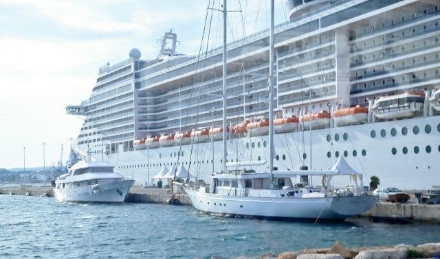 MSC Splendida at the port in Toulon, France