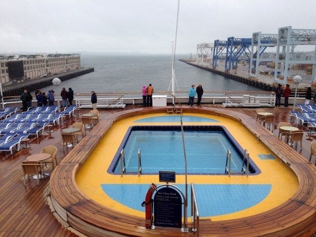 Holland America Line Maasdam pool leaving Cruiseport Boston