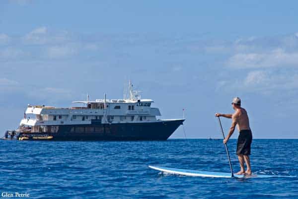 Safari Endeavour stand-up paddle boarding