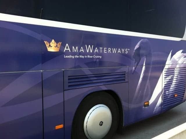 AmaWaterways has its own motor coach in Vienna Austria