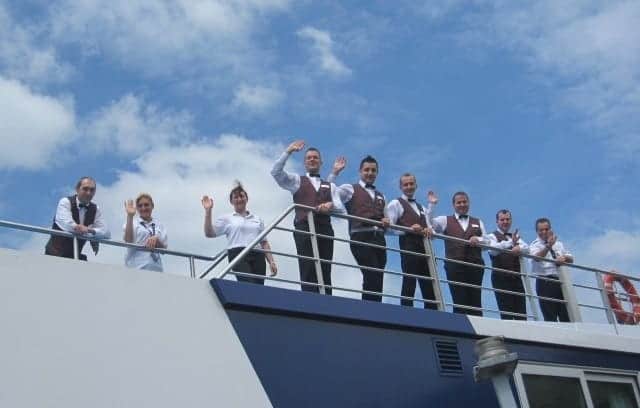 Waving goodbye from AmaWaterways river cruise