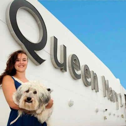 Ashleigh and Pudsey aboard Queen Mary 2