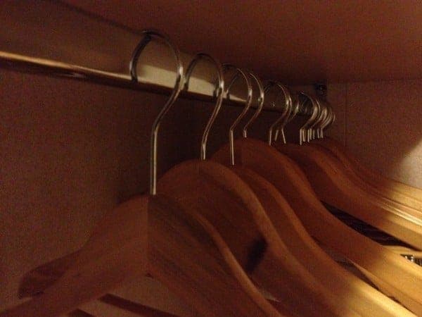 They're all yours to use! FYI, aboard the Ruby Princess, hangers are actually detachable from the closet rod.