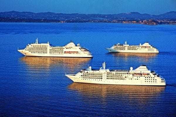 Silversea Ships in Corfu Greece