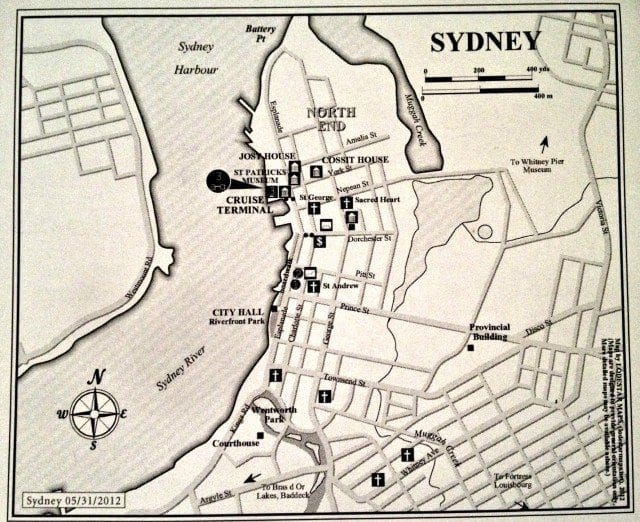 Sydney Nova Scotia harbor map