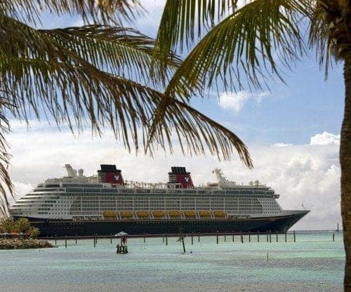 Disney Fantasy at Castaway Cay, Disney's private island in the Bahamas.