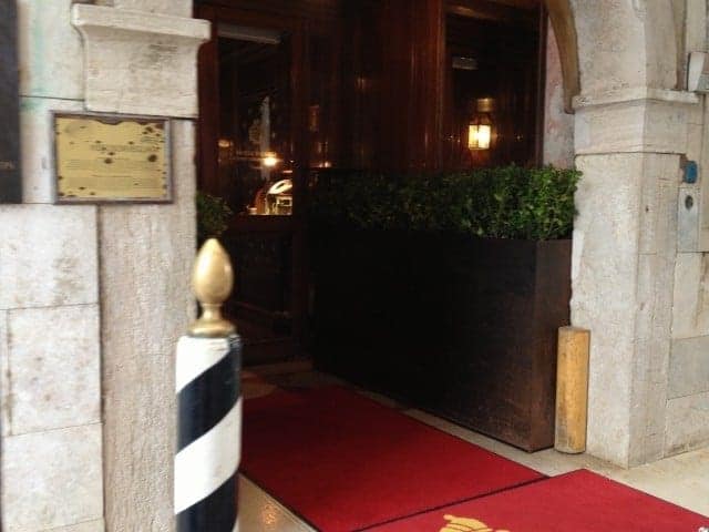 Entrance for private water taxis at the Hotel Danieli