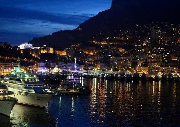 Silver Spirit Monte Carlo at night
