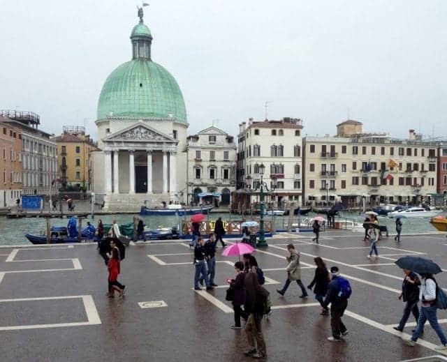 Venice Italy at the Santa Lucia train station