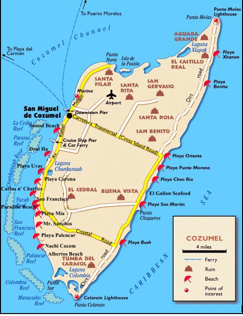 Cozumel Map 