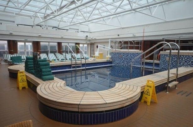 Enclosed pool on Cunard Queen Mary 2