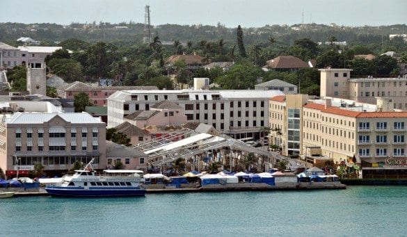 Downtown Nassau & the remains of the Straw Market after Hurricane Irene in August