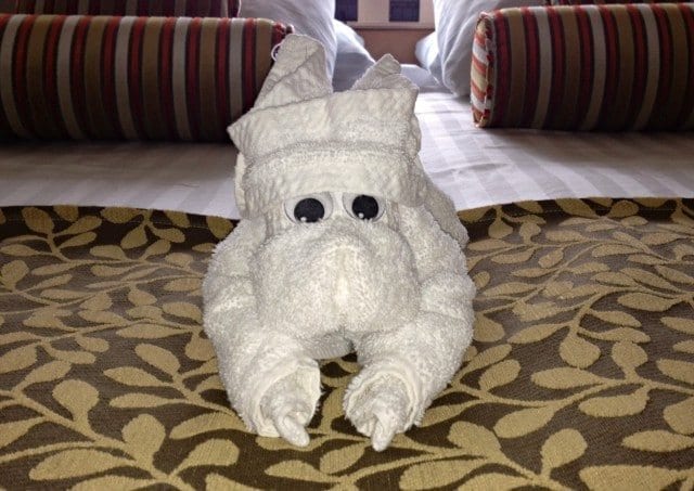 First towel animal of the cruise