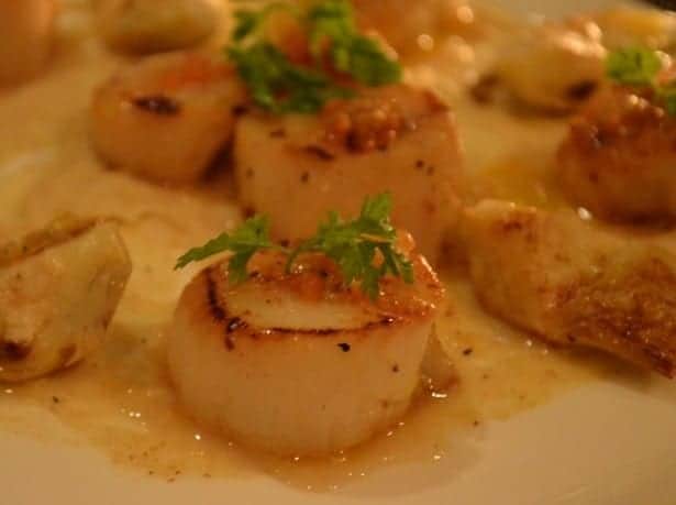 Diver Scallops at Todd English restaurant