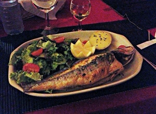 Typical Portuguese fish dinner