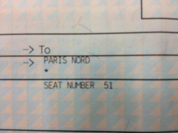 Eurostar Ticket to Paris