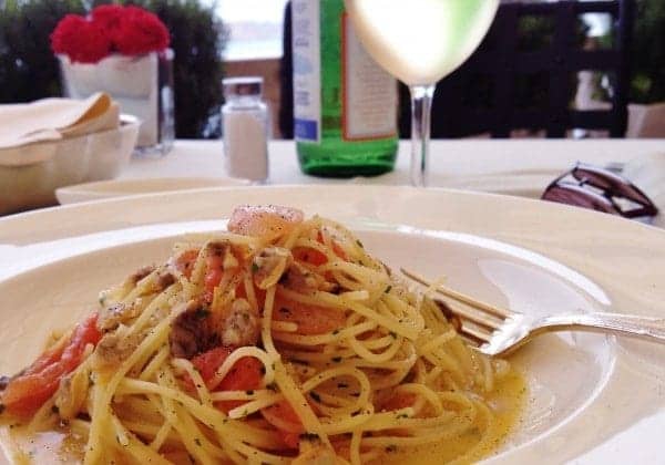 Spaghetti at Rooftop of Hotel Danieli