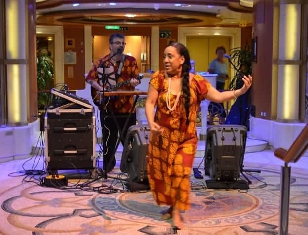 Leialoha and Dave, our entertainers onboard the Golden Princess to Hawaii.