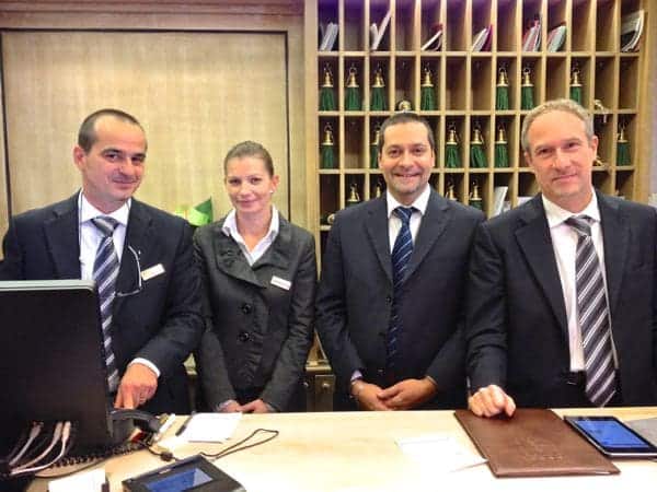 Wonderful front desk staff at Hotel Barocco in Rome.