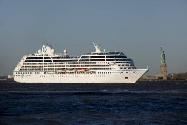 Azamara Journey on the first port call in New York City.