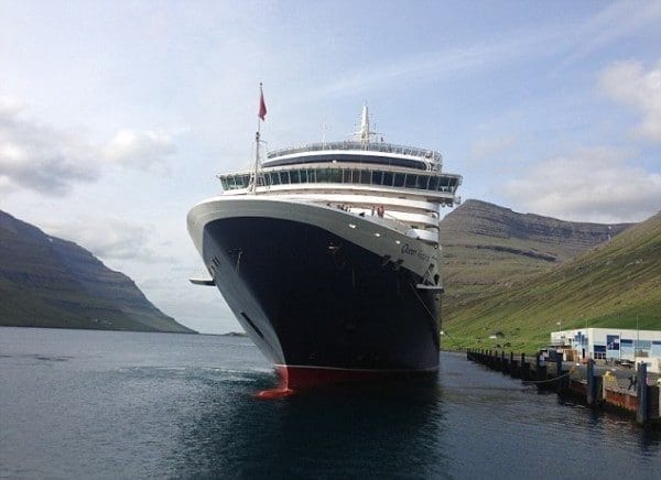Cunard Line's Queen Victoria on maiden port call to the Faroe Islands, Denmark.