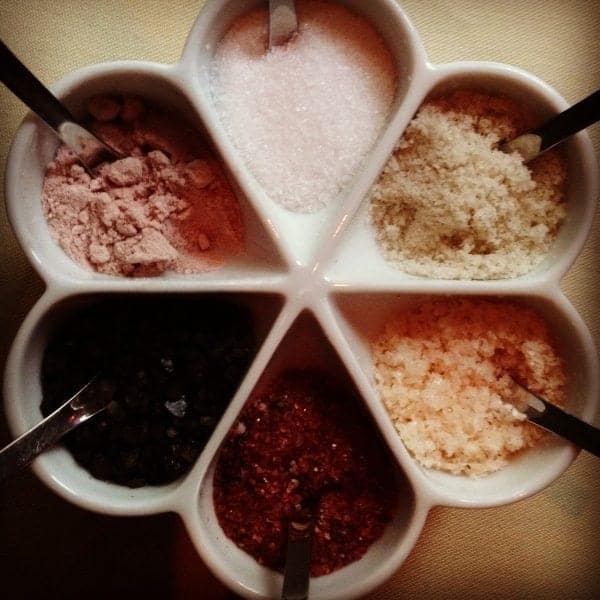 Six flavored salts at 150 Central Park.