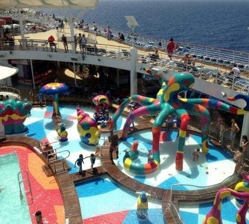 Royal Caribbean's newest ship, Allure of the Seas, H2O Zone kids water park.