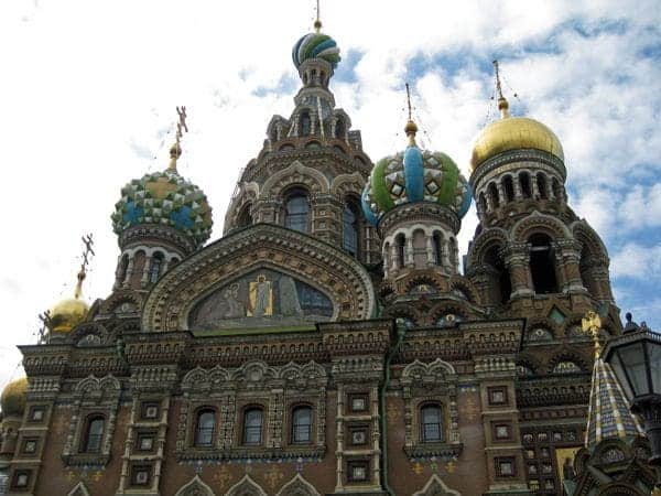 St. Petersburg ornate Church of Our Savior of the Spilled Blood. 