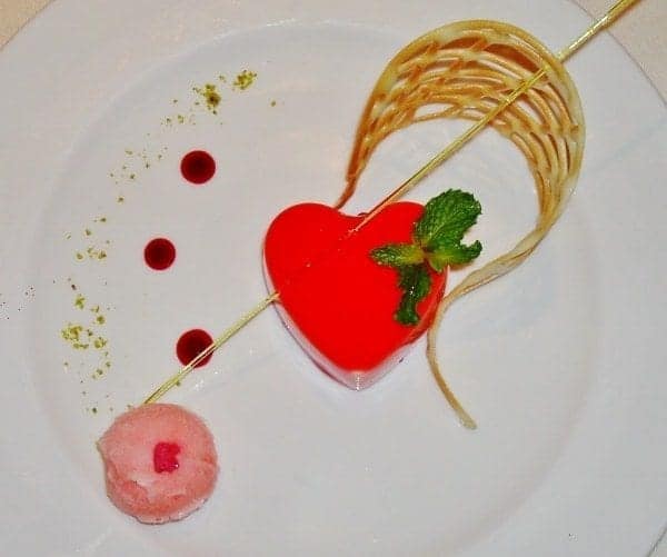 A special dessert aboard the Ruby Princess.