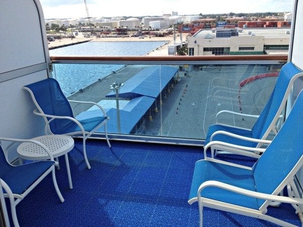 Book a balcony stateroom on deck 10 for an oversized balcony. 