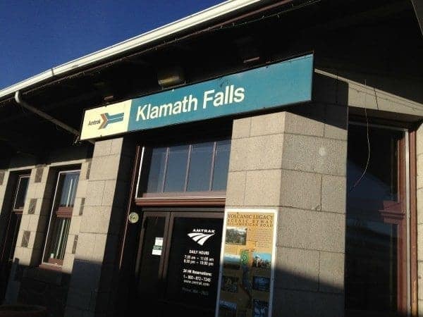 Klamath Falls Amtrak Train Station.