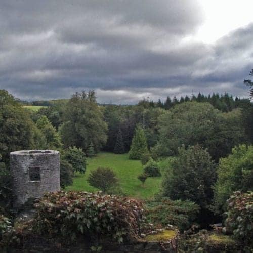Just before the rain and wind, the gardens from the patio at Blarney Castle took on a magical appearance.