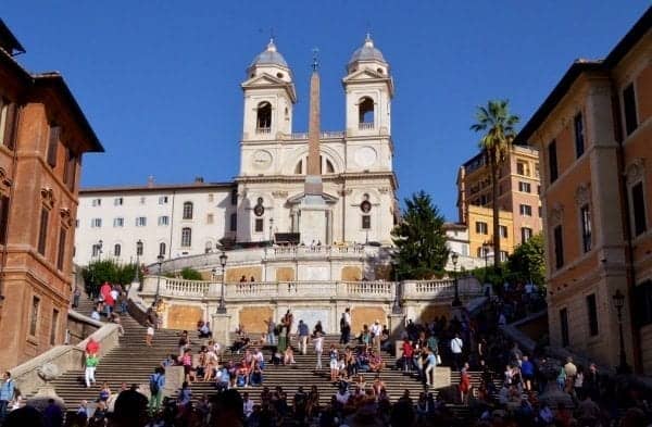 The famous Spanish Steps in Rome. 